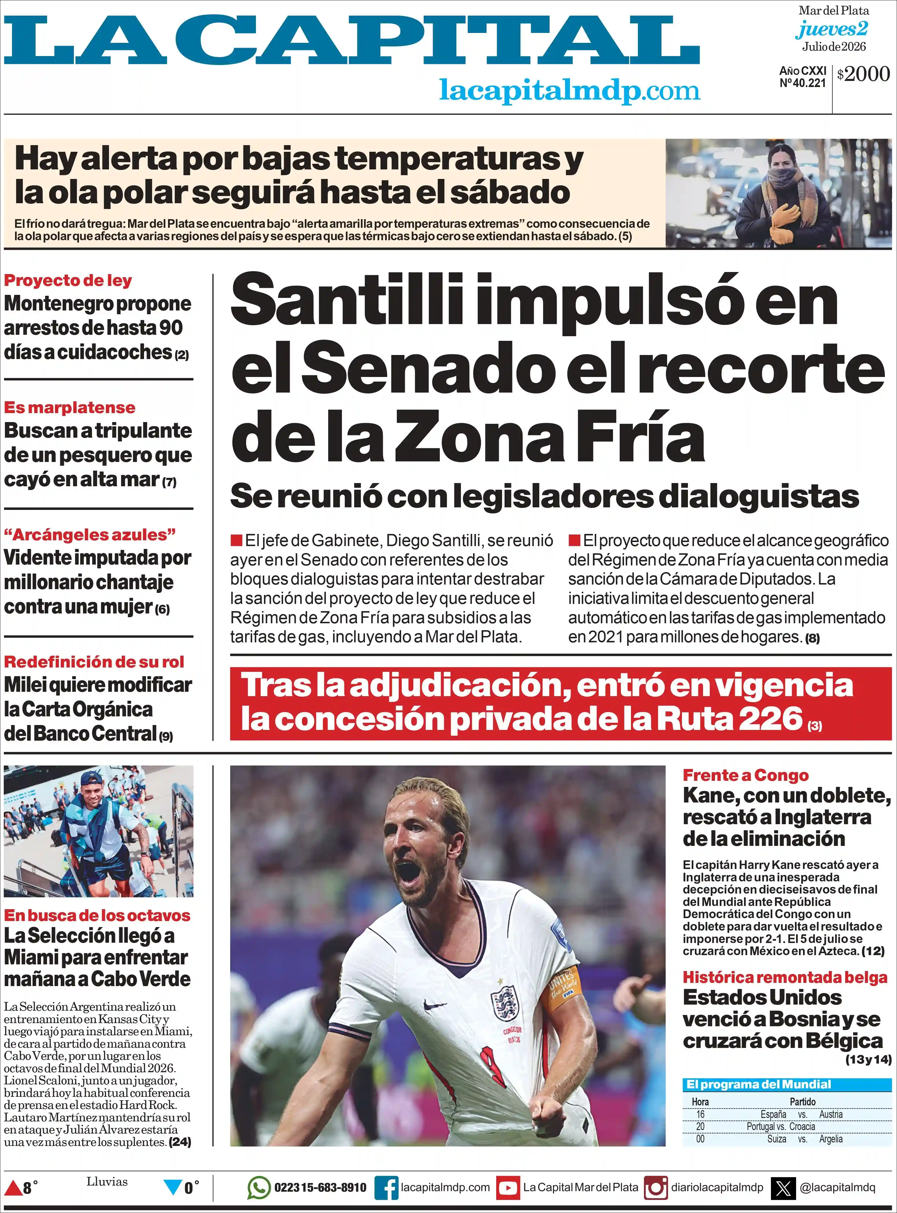 Estudios Max | RADIO SATELITAL - Tapa del diario La Capital